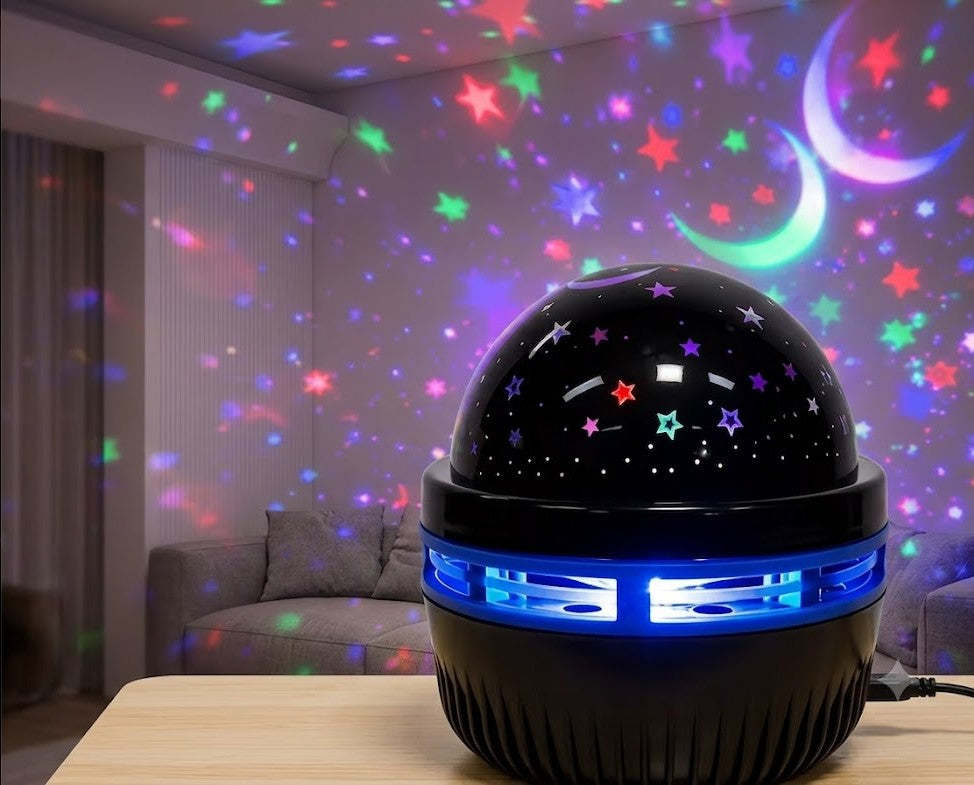 Starry Sky LED Projector - rotating star and moon projection for a calming atmosphere | Moderish Home
