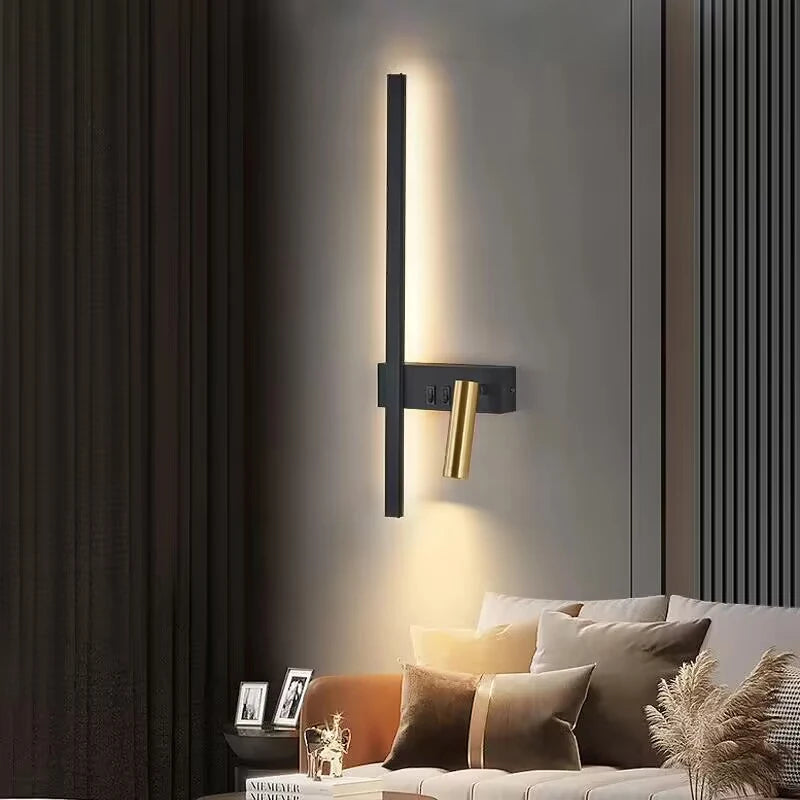 Nordic Vertical LED Wall Sconce - Statement Light - perfect above a bed, beside a TV, or lining a hallway | Moderish Home