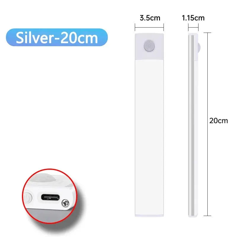 Motion Sensor LED Cabinet Light - USB-C Rechargeable