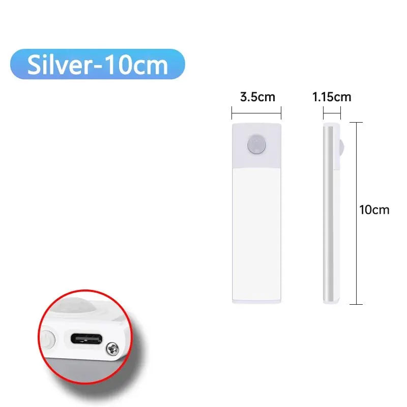 Motion Sensor LED Cabinet Light - USB-C Rechargeable