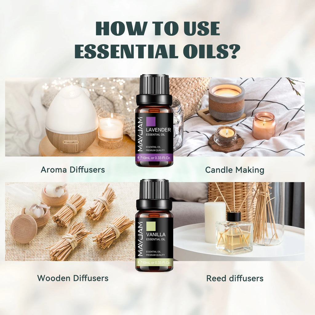 Essential Oil Set - Aromatherapy Fragrance Oils - pairs perfectly with diffusers for a full sensory experience | Moderish Home