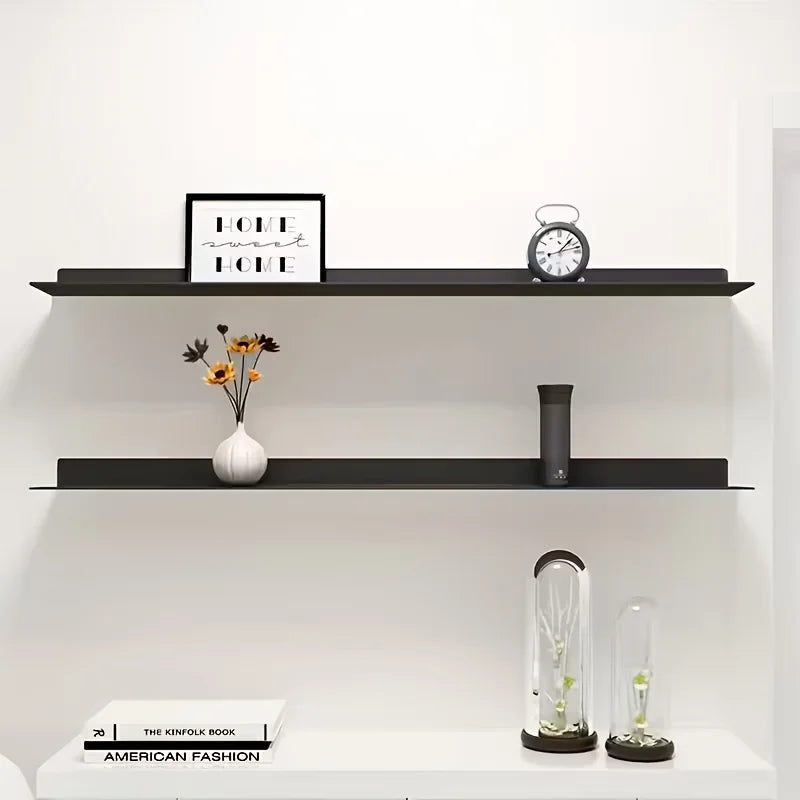 Floating Iron Bookcase Shelf - Modern Minimalist - available in Black or White to match any space | Moderish Home