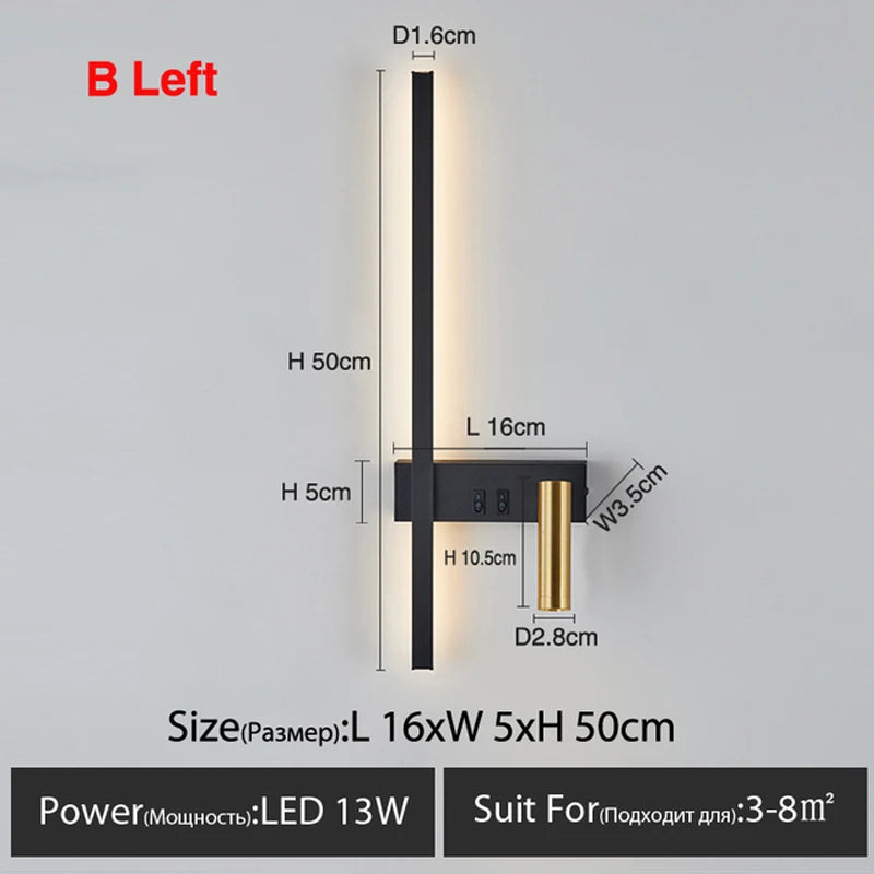 Nordic Vertical LED Wall Sconce - Statement Light
