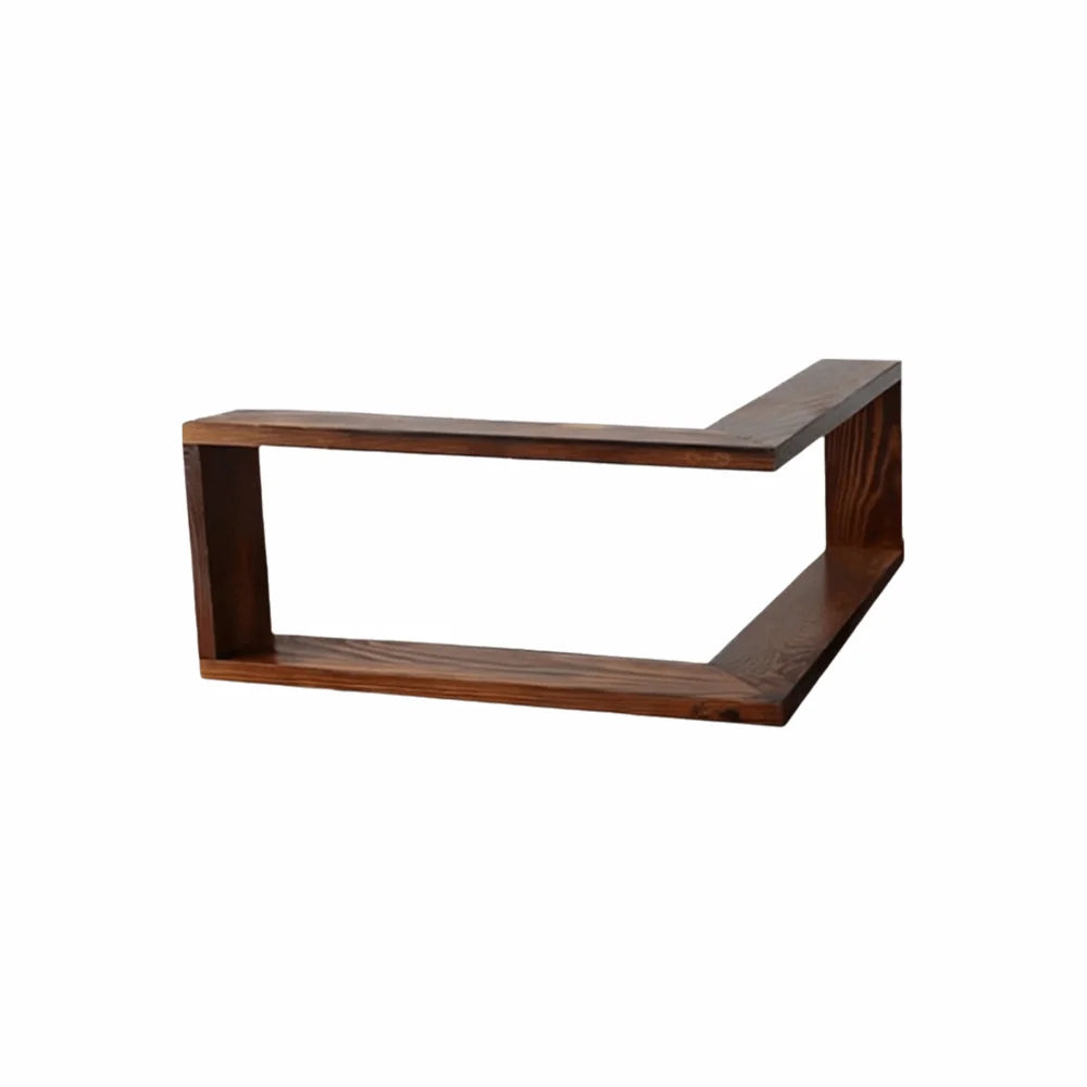 Corner Floating Wall Shelf - Space Saving Wood Display