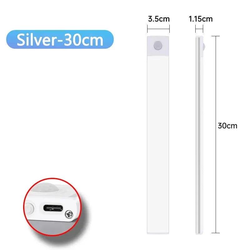 Motion Sensor LED Cabinet Light - USB-C Rechargeable