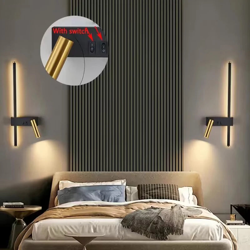 Nordic Vertical LED Wall Sconce - Statement Light - available in two styles with warm or cool white light | Moderish Home