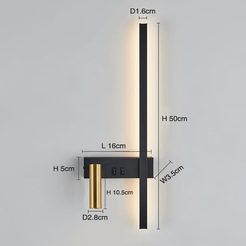Nordic Vertical LED Wall Sconce - Statement Light