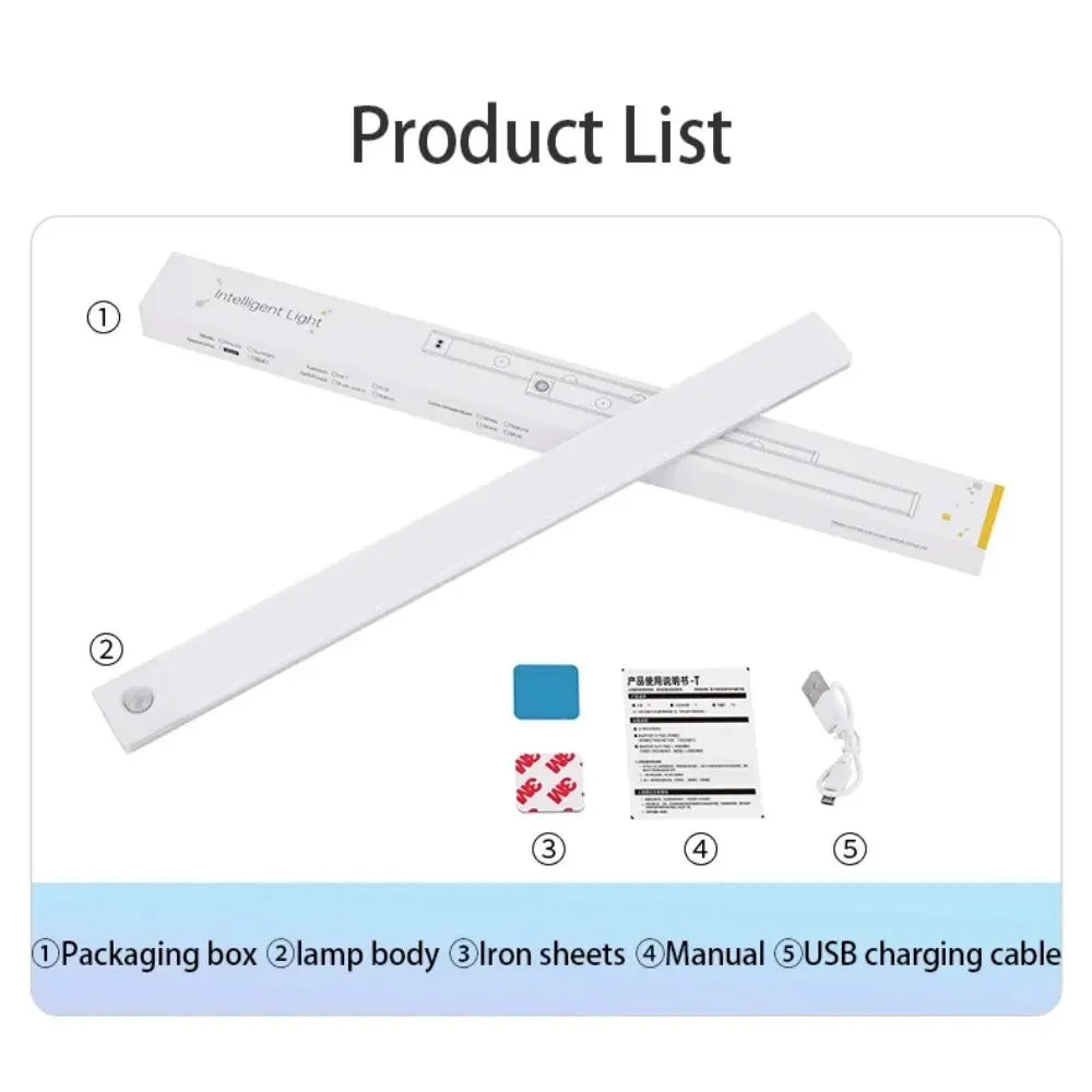 Motion Sensor LED Cabinet Light - USB-C Rechargeable