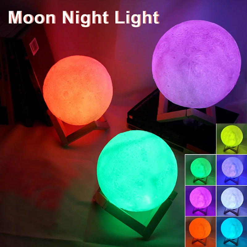 Moon & Book LED Night Light