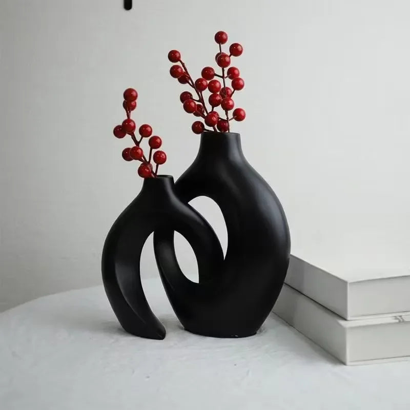 Nordic Hollow Vase Duo - Set of 2