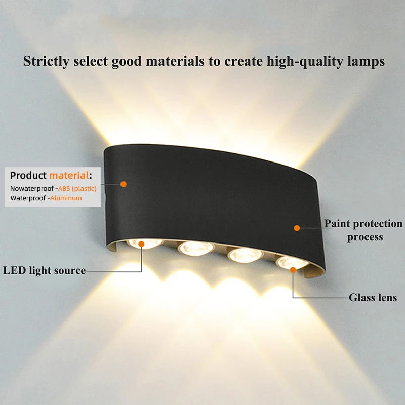 Modern LED Wall Sconce - Up & Down Light - great for hallways, living rooms, bedrooms, or covered outdoor areas | Moderish Home