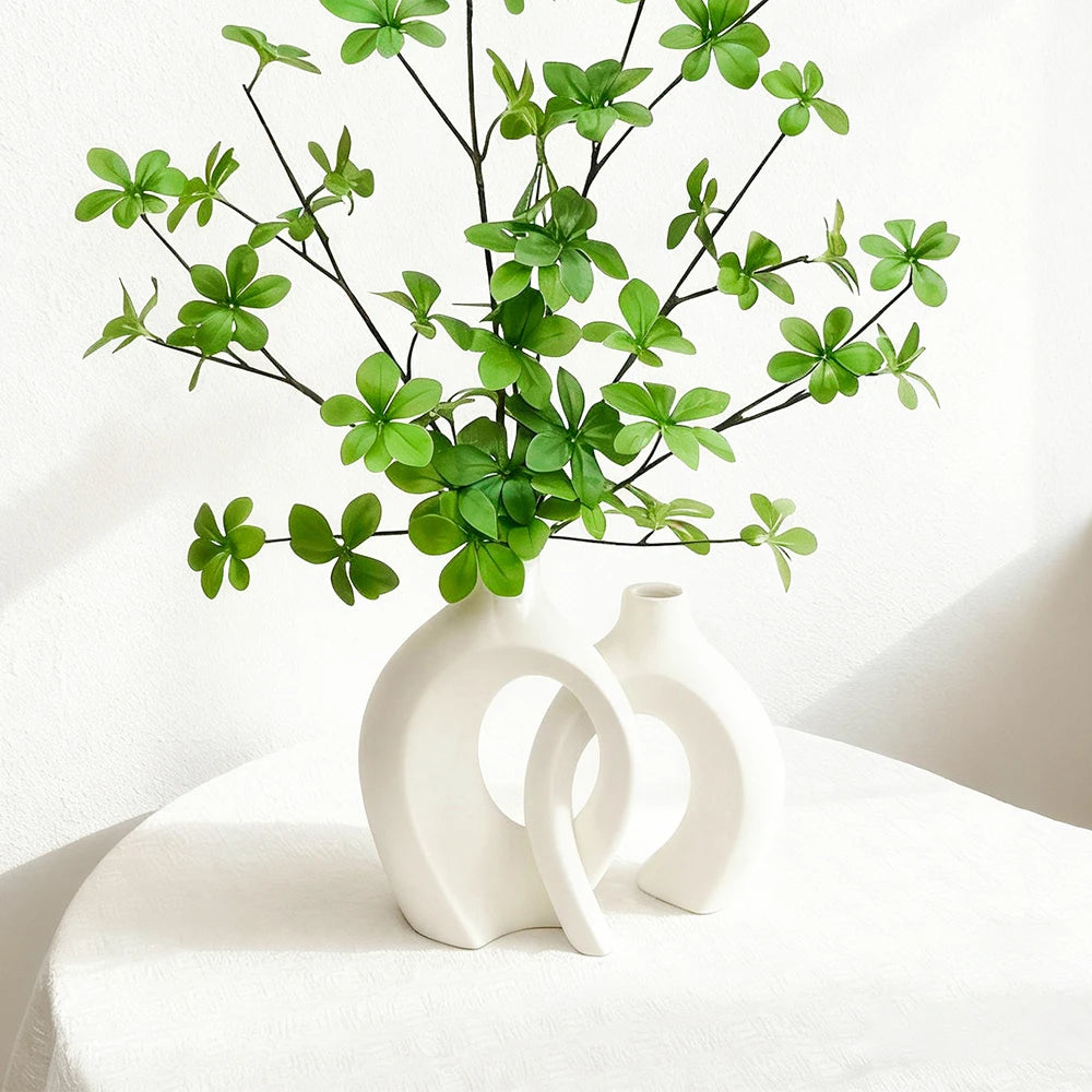 Modern Minimalist Vase Set - Sculptural Duo - pairs well with other Nordic ceramics | Moderish Home