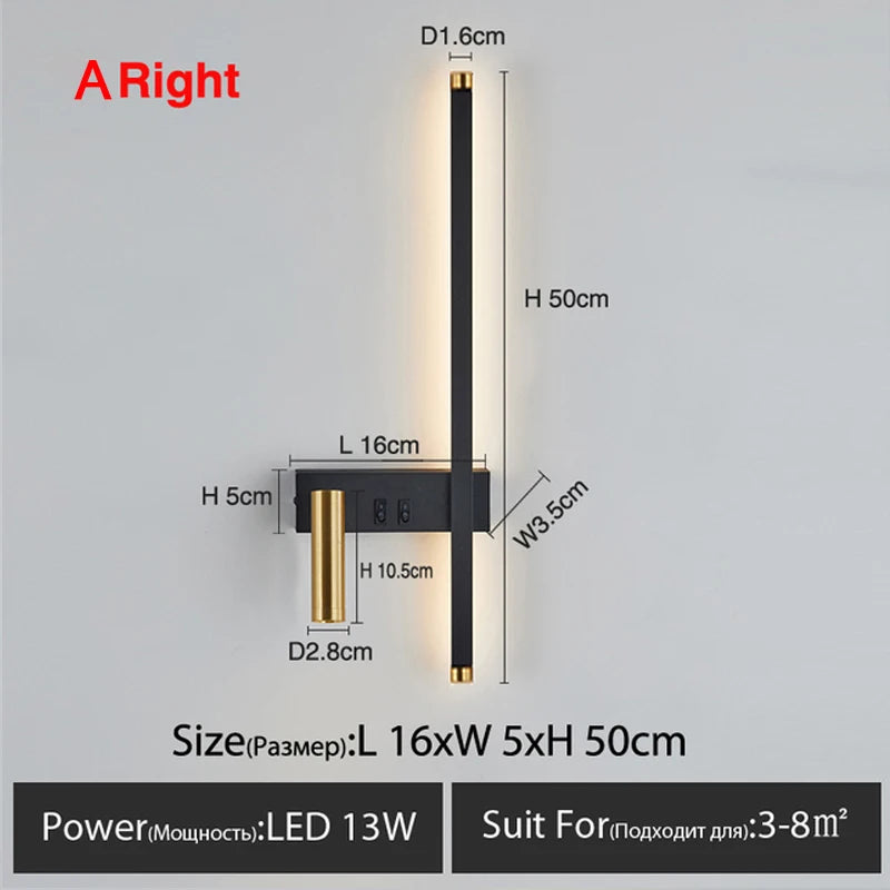 Nordic Vertical LED Wall Sconce - Statement Light