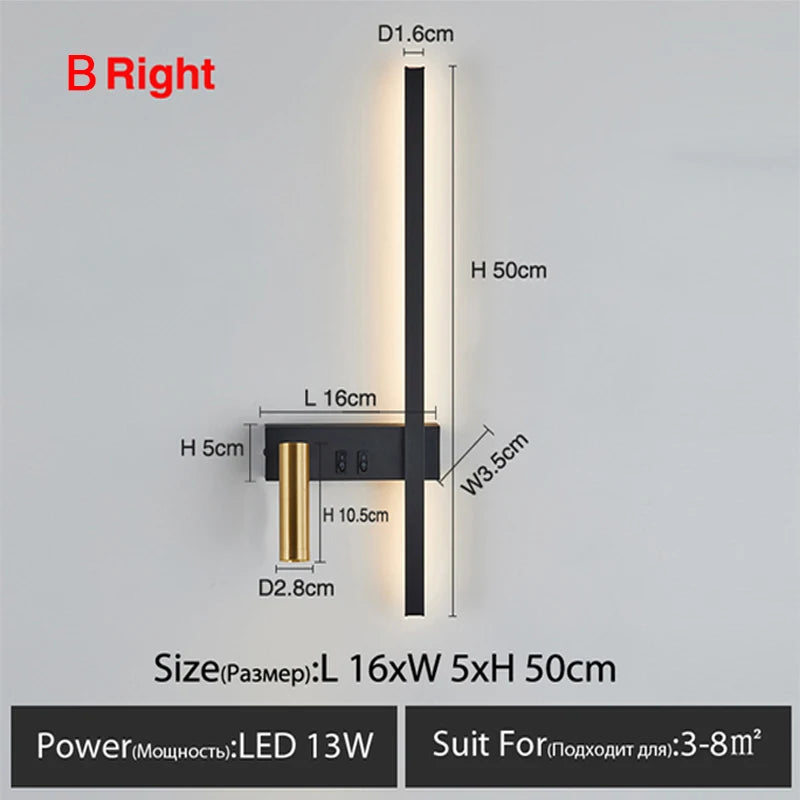 Nordic Vertical LED Wall Sconce - Statement Light
