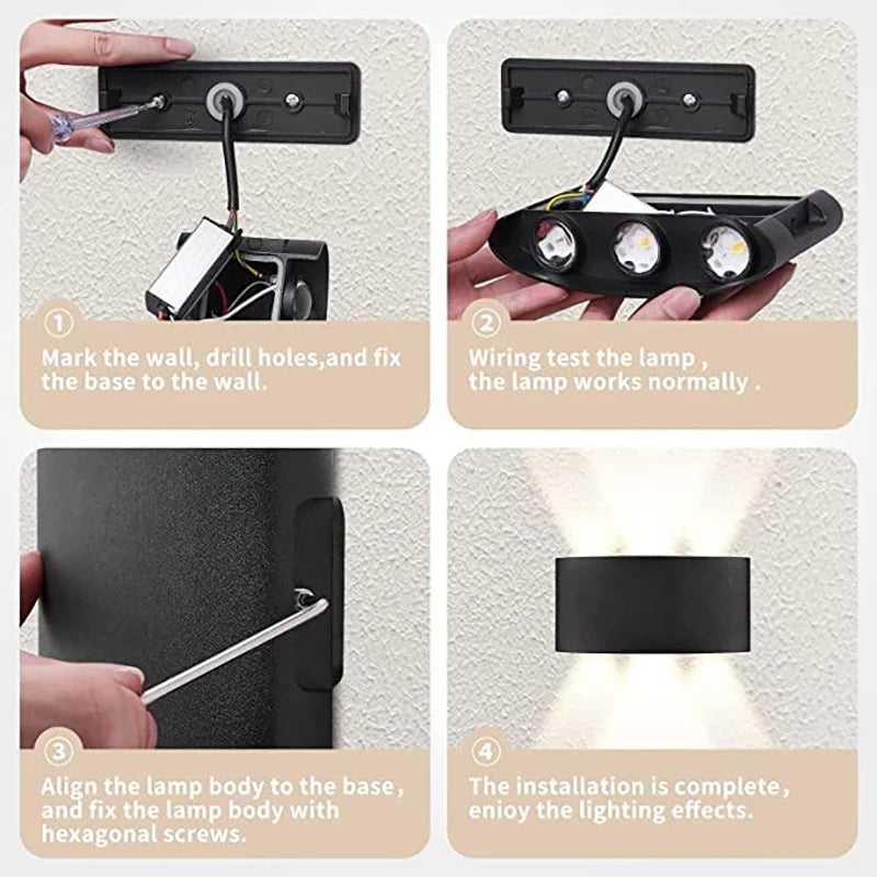 Modern LED Wall Sconce - Up & Down Light - waterproof options available for outdoor use | Moderish Home