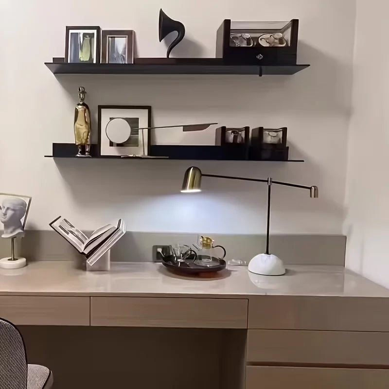 Floating Iron Bookcase Shelf - Modern Minimalist - heavy-duty iron frame sturdy enough for books and decor | Moderish Home
