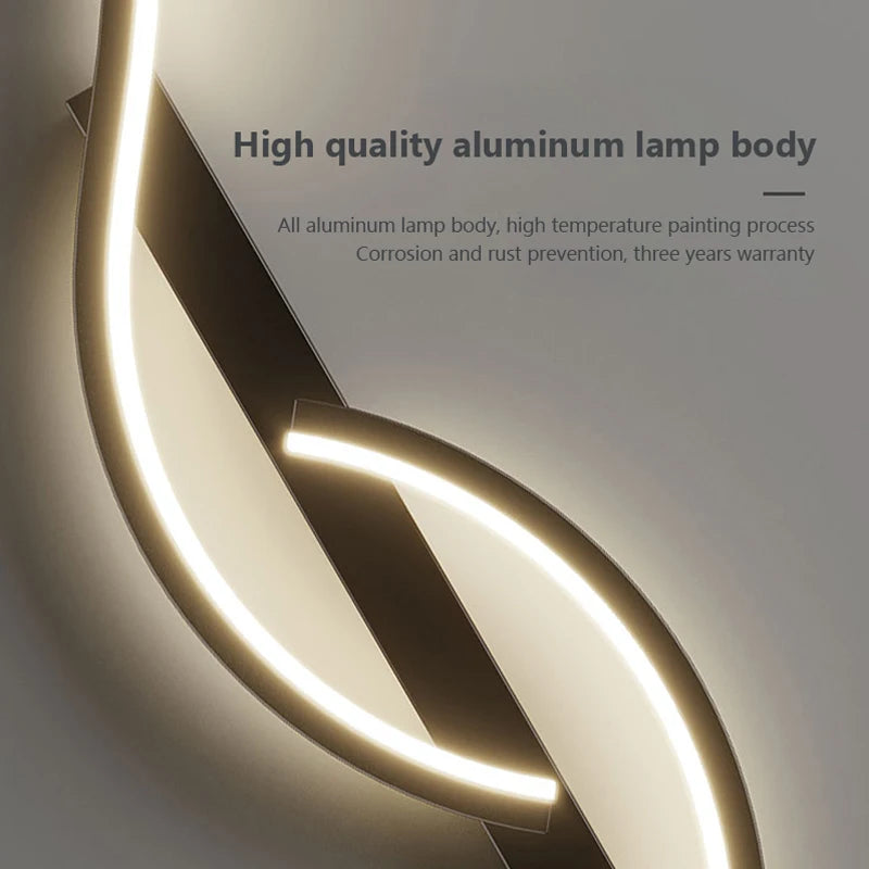 Minimalist LED Strip Wall Sconce - long slim silhouette in Gold or Black finish | Moderish Home